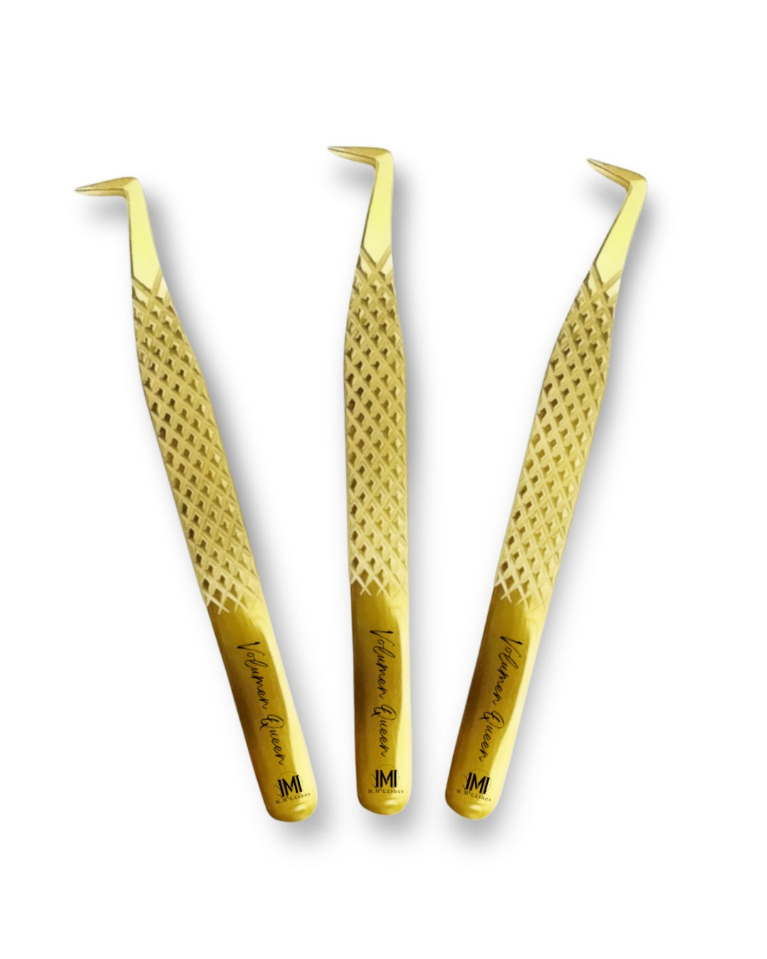 Pinzette | Volumen Queen 90° | Diamond Grip | Gold | Wimpernverlängerung